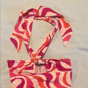 Pink and Orange Halter Top